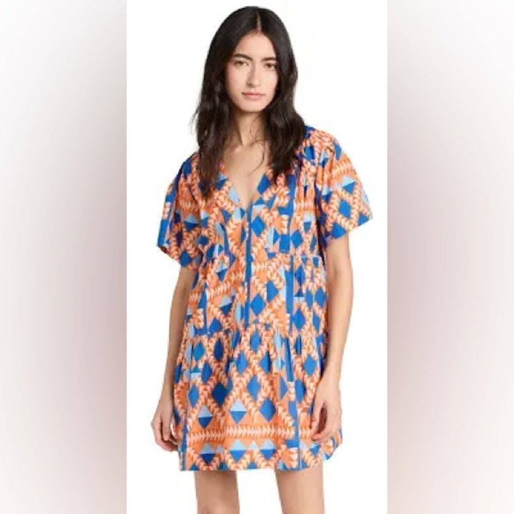 Marea Grecian Geo Print Mini Dress